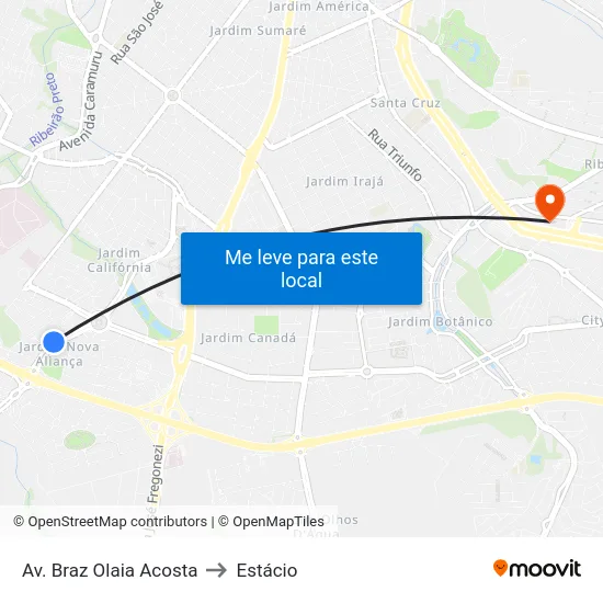Av. Braz Olaia Acosta to Estácio map