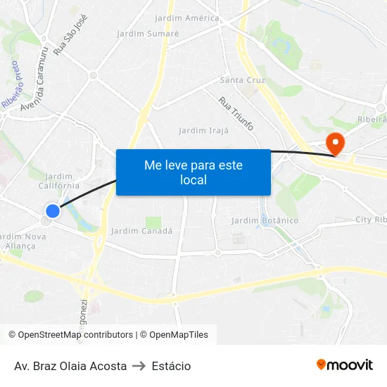 Av. Braz Olaia Acosta to Estácio map