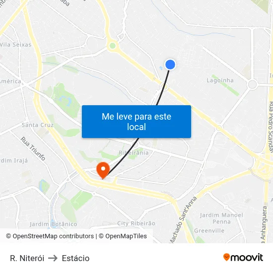 R. Niterói to Estácio map