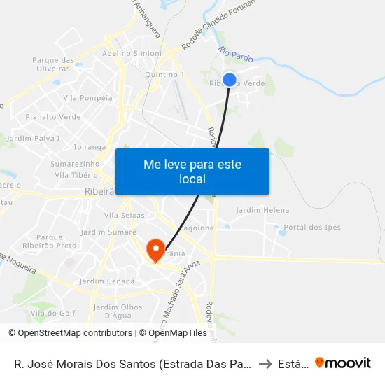 R. José Morais Dos Santos (Estrada Das Palmeiras), S/N to Estácio map