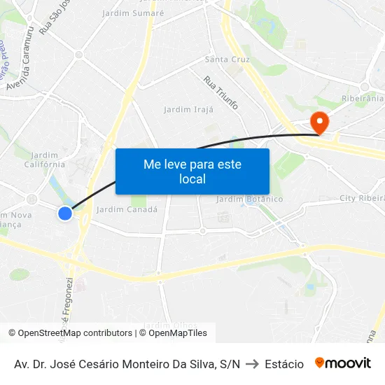 Av. Dr. José Cesário Monteiro Da Silva, S/N to Estácio map