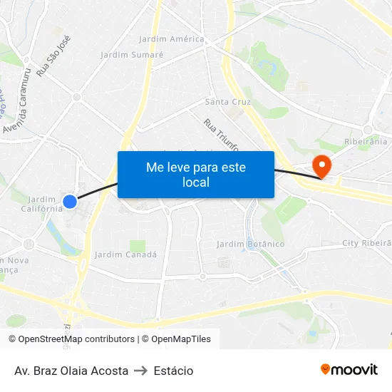 Av. Braz Olaia Acosta to Estácio map