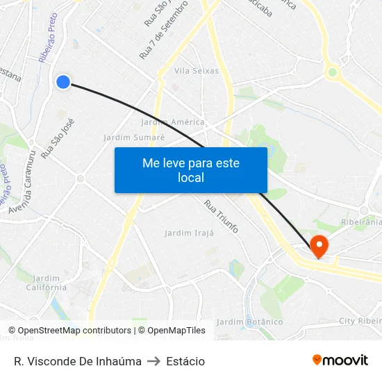 R. Visconde De Inhaúma to Estácio map