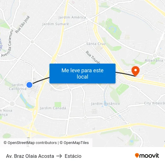 Av. Braz Olaia Acosta to Estácio map
