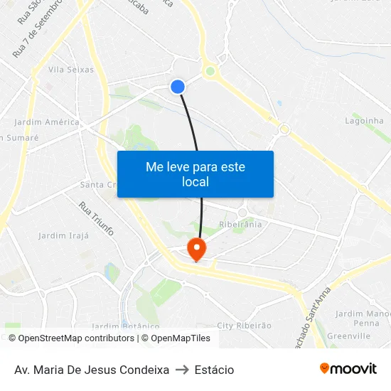 Av. Maria De Jesus Condeixa to Estácio map