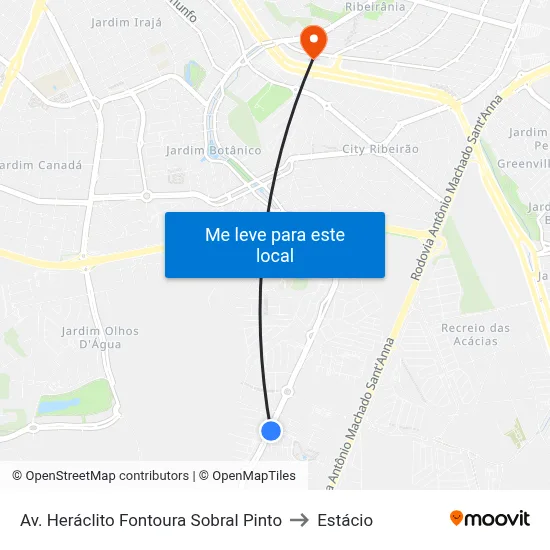 Av.  Heráclito Fontoura Sobral Pinto to Estácio map