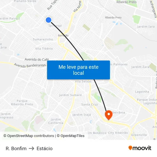 R. Bonfim to Estácio map