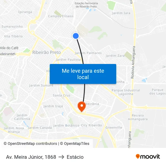 Av. Meira Júnior, 1868 to Estácio map