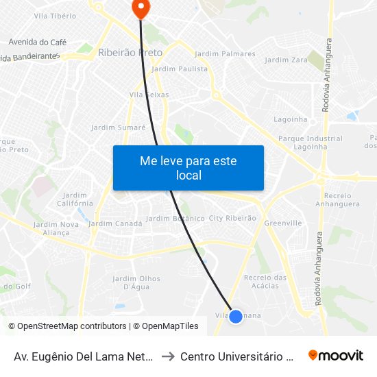 Av. Eugênio Del Lama Neto, 330 (Oposto) to Centro Universitário Moura Lacerda map