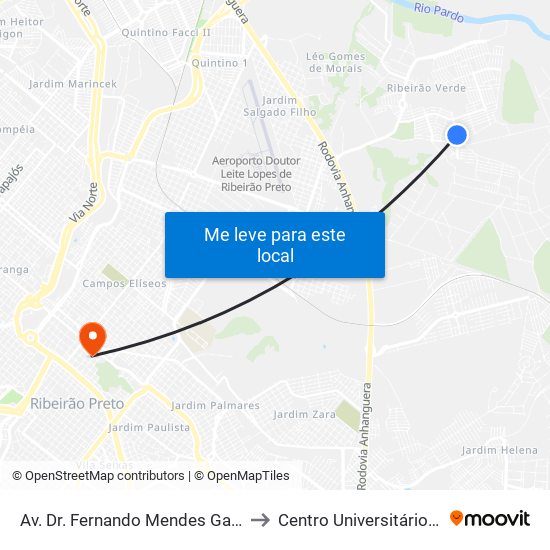 Av. Dr. Fernando Mendes Garcia, 3886 (Ao Lado) to Centro Universitário Moura Lacerda map