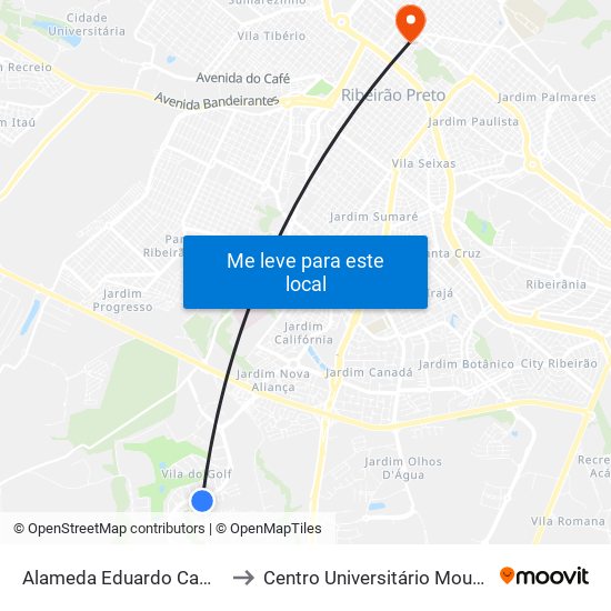 Alameda Eduardo Campos, S/N to Centro Universitário Moura Lacerda map