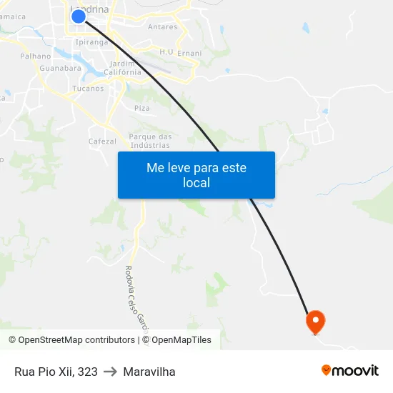Rua Pio Xii, 323 to Maravilha map