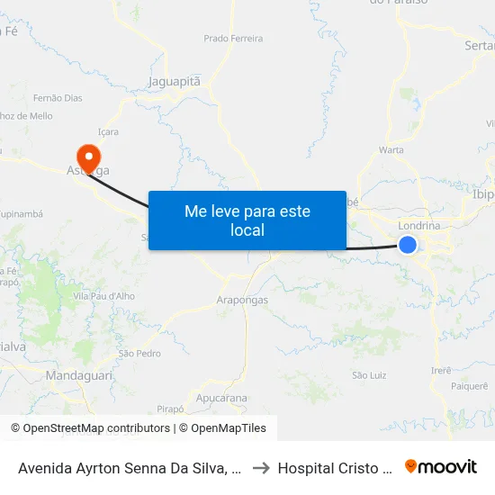 Avenida Ayrton Senna Da Silva, 461 to Hospital Cristo Rei map