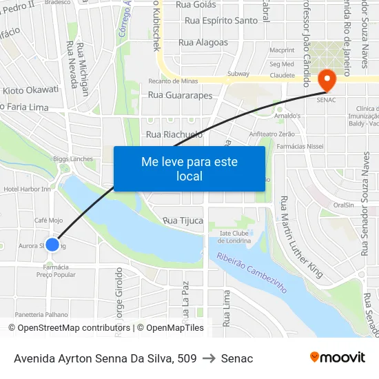 Avenida Ayrton Senna Da Silva, 509 to Senac map