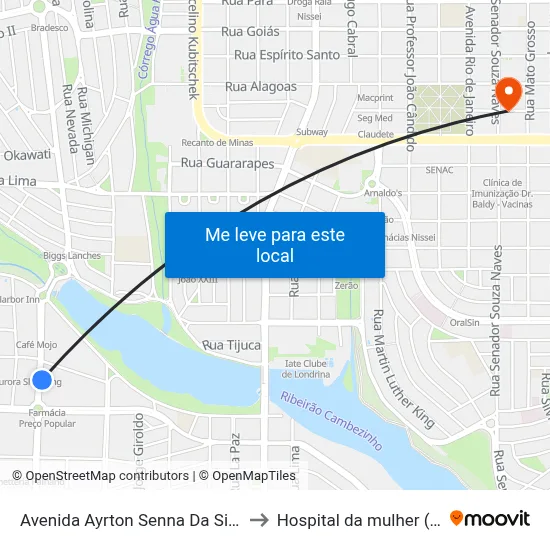 Avenida Ayrton Senna Da Silva, 509 to Hospital da mulher (Clam) map