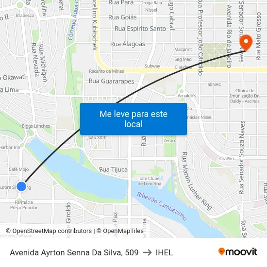 Avenida Ayrton Senna Da Silva, 509 to IHEL map