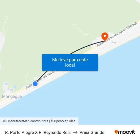 R. Porto Alegre X R. Reynaldo Reis to Praia Grande map