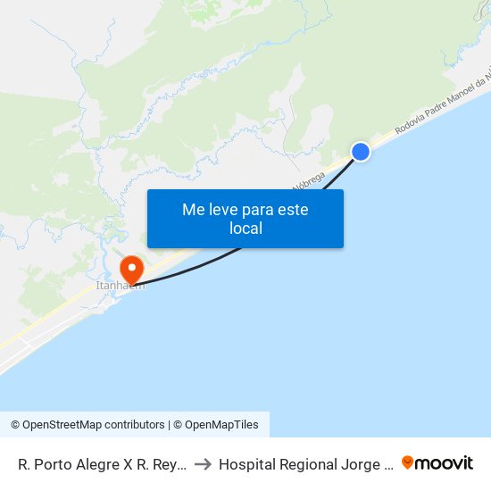 R. Porto Alegre X R. Reynaldo Reis to Hospital Regional Jorge Rossmann map