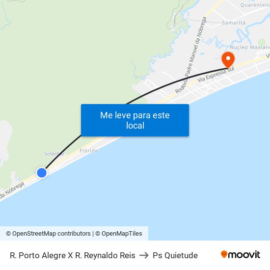 R. Porto Alegre X R. Reynaldo Reis to Ps Quietude map