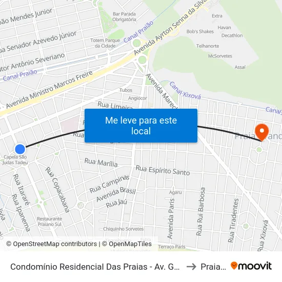 Condomínio Residencial Das Praias - Av. Guilhermina, 830 - Guilhermina, Praia Grande to Praia Grande map