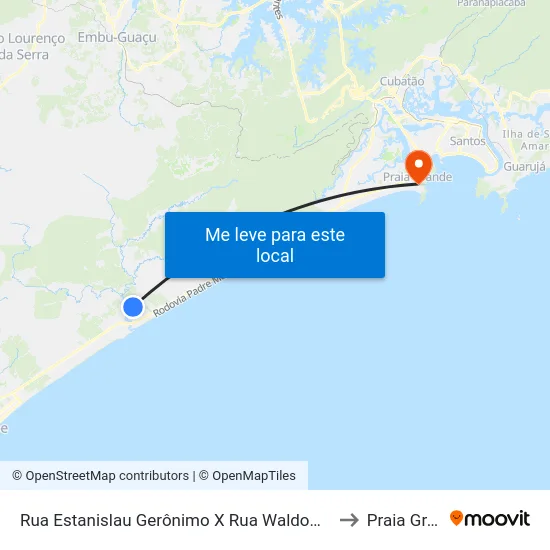 Rua Estanislau Gerônimo X Rua Waldomiro Pedro Luz to Praia Grande map