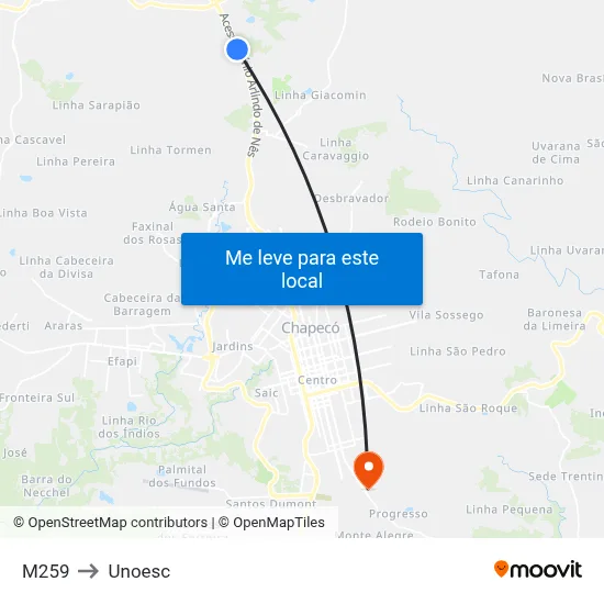 M259 to Unoesc map