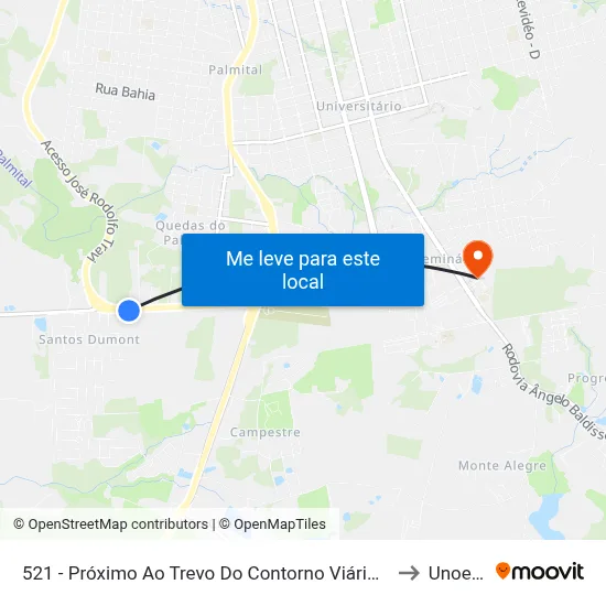 521 - Próximo Ao Trevo Do Contorno Viário B/C to Unoesc map