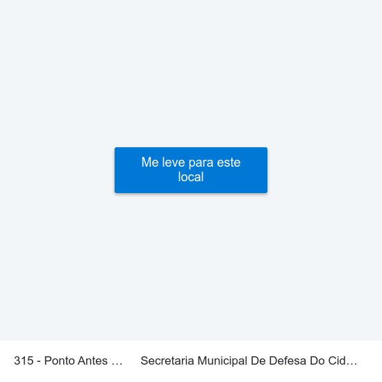 315 - Ponto Antes Do Retorno to Secretaria Municipal De Defesa Do Cidadão E Mobilidade map