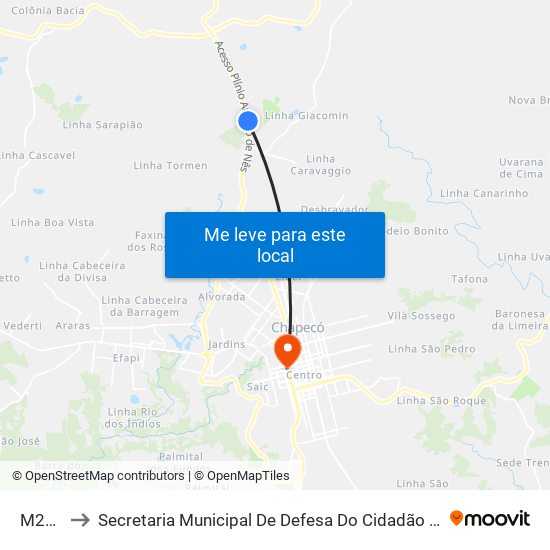 M240a to Secretaria Municipal De Defesa Do Cidadão E Mobilidade map