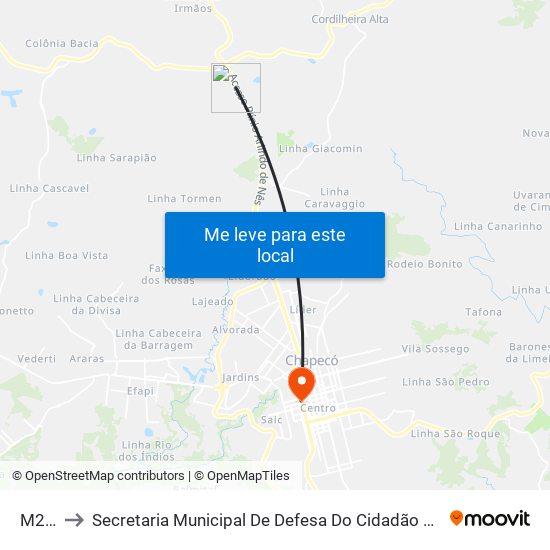 M244 to Secretaria Municipal De Defesa Do Cidadão E Mobilidade map