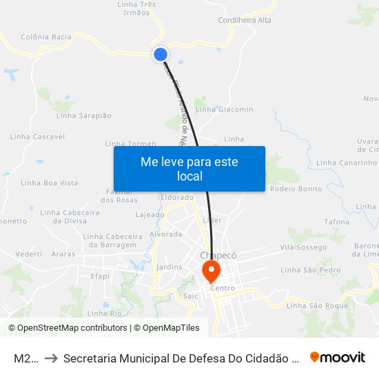 M246 to Secretaria Municipal De Defesa Do Cidadão E Mobilidade map