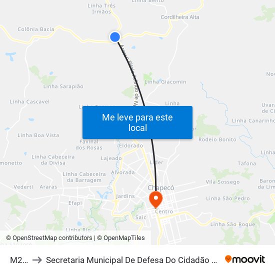 M248 to Secretaria Municipal De Defesa Do Cidadão E Mobilidade map