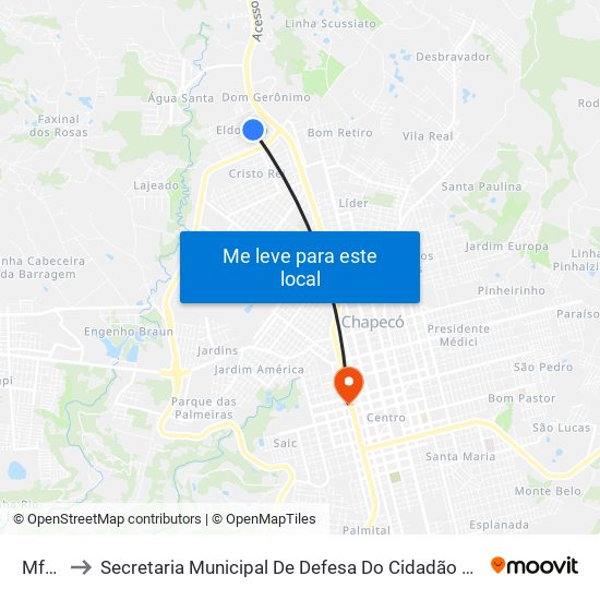 Mfm1 to Secretaria Municipal De Defesa Do Cidadão E Mobilidade map