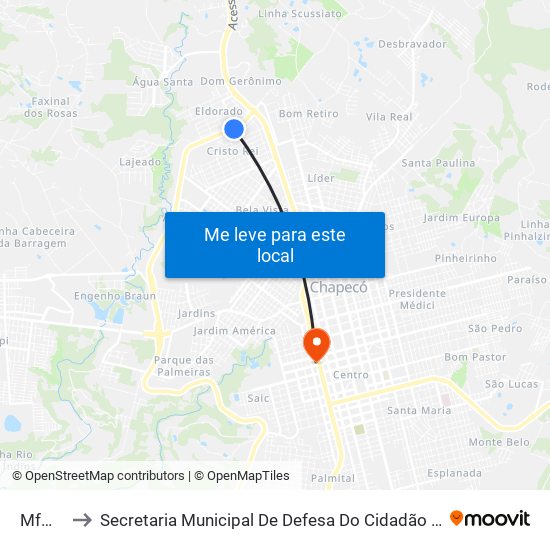 Mfm10 to Secretaria Municipal De Defesa Do Cidadão E Mobilidade map