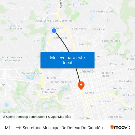 Mfm4 to Secretaria Municipal De Defesa Do Cidadão E Mobilidade map