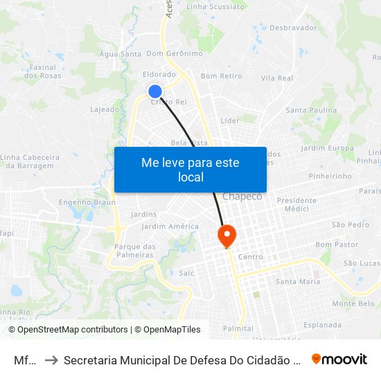 Mfm5 to Secretaria Municipal De Defesa Do Cidadão E Mobilidade map