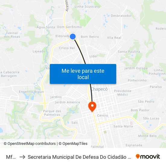 Mfm7 to Secretaria Municipal De Defesa Do Cidadão E Mobilidade map