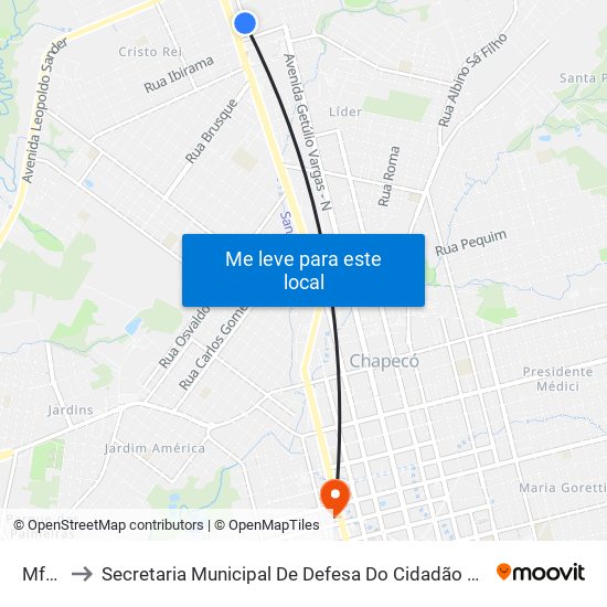 Mfm8 to Secretaria Municipal De Defesa Do Cidadão E Mobilidade map