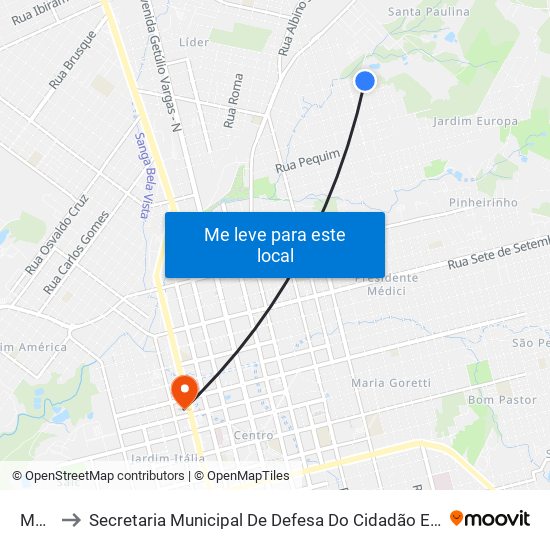 Mpf1 to Secretaria Municipal De Defesa Do Cidadão E Mobilidade map