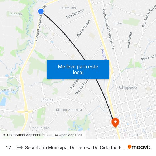 1209 to Secretaria Municipal De Defesa Do Cidadão E Mobilidade map