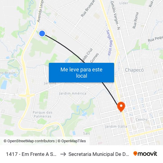 1417 - Em Frente A Subestação De Energia B/C to Secretaria Municipal De Defesa Do Cidadão E Mobilidade map