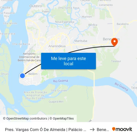 Pres. Vargas Com Ó De Almeida | Palácio Do Rádio (Seletiva 02) to Benevides map