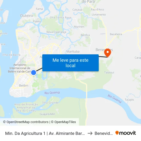 Min. Da Agricultura 1 | Av. Almirante Barroso to Benevides map