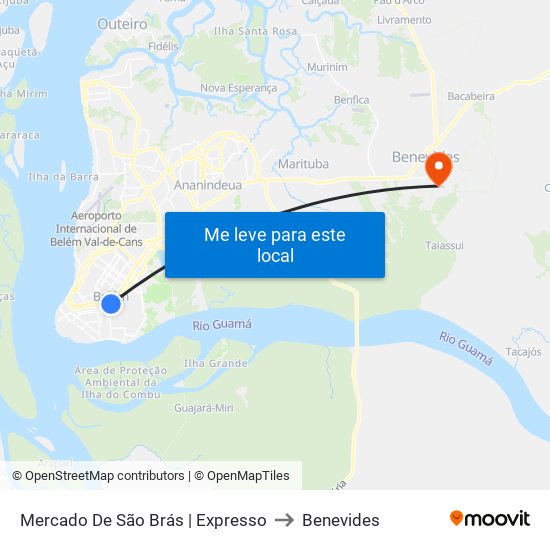 Mercado De São Brás | Expresso to Benevides map