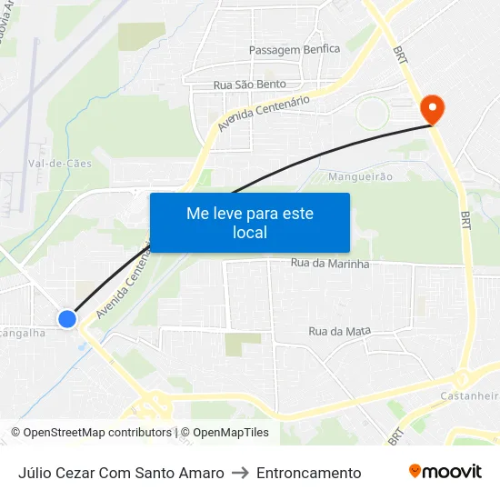 Júlio Cezar Com Santo Amaro to Entroncamento map