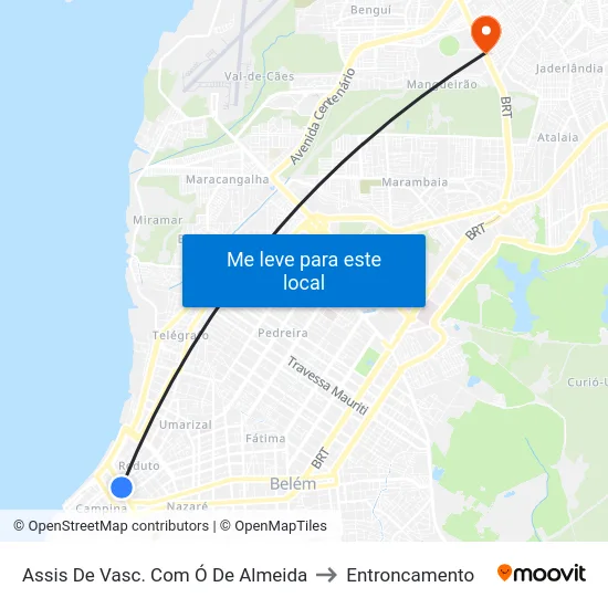 Assis De Vasc. Com Ó De Almeida to Entroncamento map