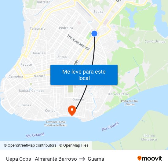 Uepa Ccbs | Almirante Barroso to Guama map