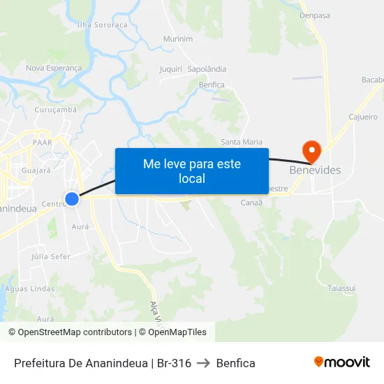 Prefeitura De Ananindeua | Br-316 to Benfica map