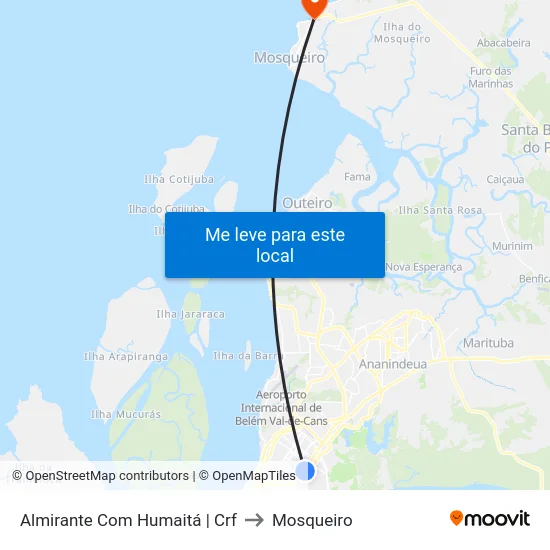 Almirante Com Humaitá | Crf to Mosqueiro map