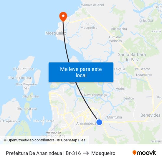 Prefeitura De Ananindeua | Br-316 to Mosqueiro map